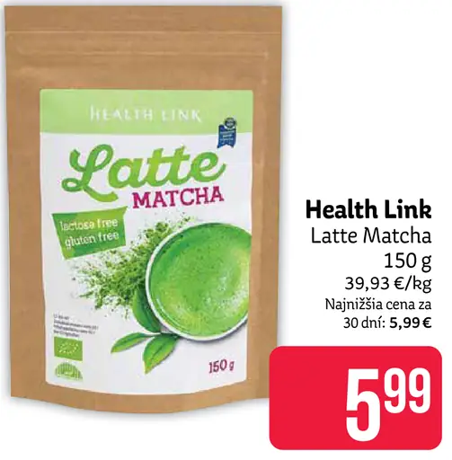 Health Link Latte Matcha nápoj