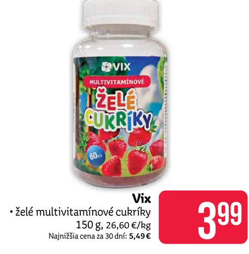 Vix želé multivitamínové cukríky