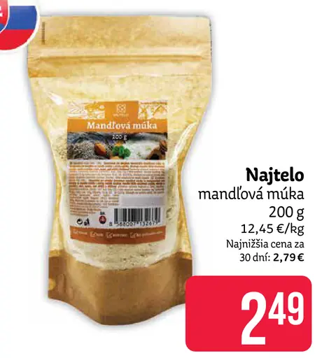 Najtelo mandľová múka