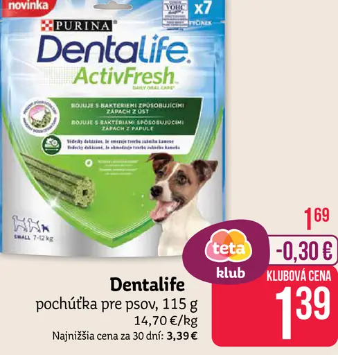 Purina Dentalife pochúťka pre psy