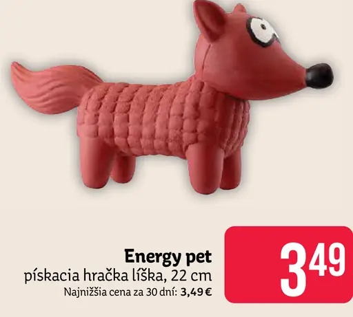 Energy Pet pískacia hračka líška pre psa