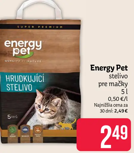 Energy Pet hrudkujúce stelivo pre mačky