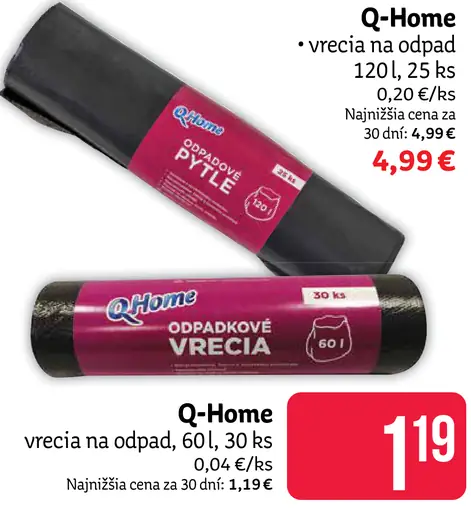 Q Home vrecia na odpad