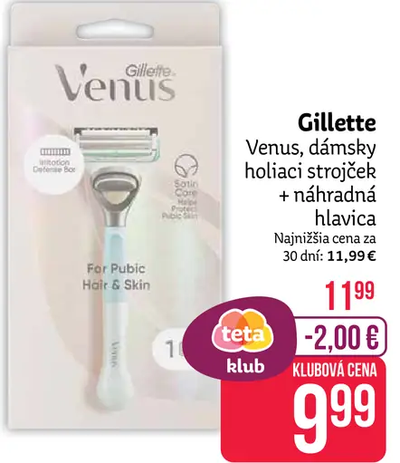 Gillette Venus dámsky holiaci strojček + náhradná hlavica