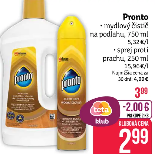 Pronto mydlový čistič na podlahu