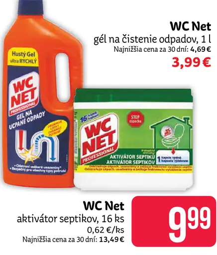 WC Net gél na čistenie odpadov