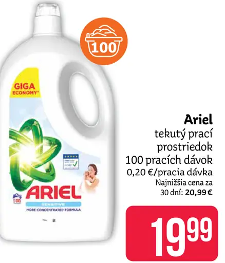 Ariel tekutý prací prostriedok