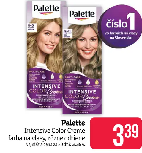 Palette Intensive Color Creme farba na vlasy nugát 6-65