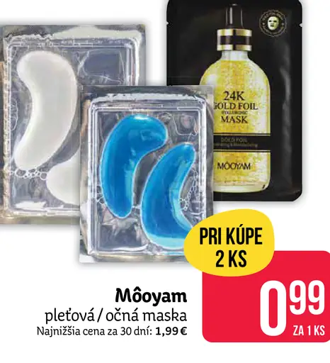 Möoyam pleťová maska / očná maska