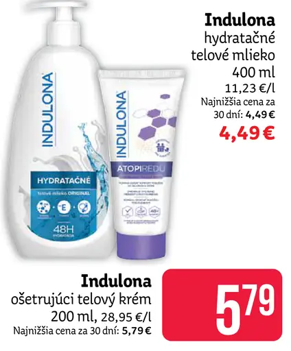 Indulona hydratačné telové mlieko