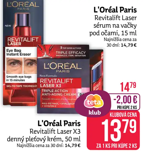 L'Oréal Paris Revitalift Laser X3 denný pleťový krém