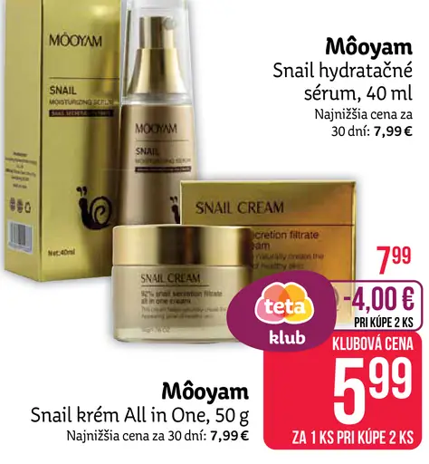 Môoyam Snail hydratačné sérum