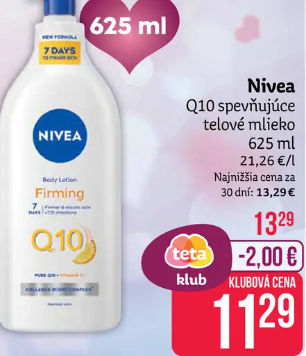 Nivea Q10 Spevňujúce telové mlieko