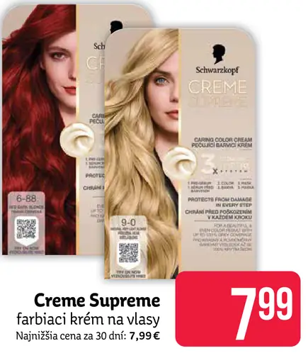 Schwarzkopf Creme Supreme farbiaci krém na vlasy