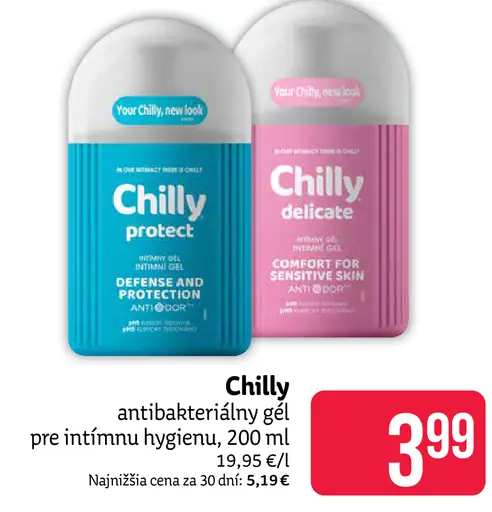 Chilly antibakteriálny gél pre intímnu hygienu