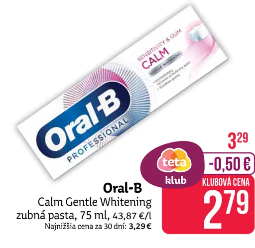 Oral-B Calm Gentle Whitening Zubná pasta