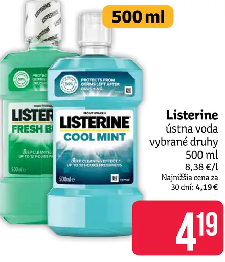 Listerine Cool Mint ústna voda