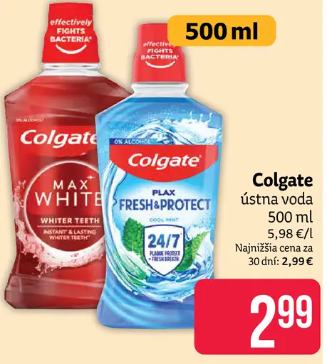 Colgate ústna voda Plax Fresh & Protect