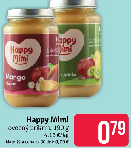 Happy Mimi ovocný príkrm Mango