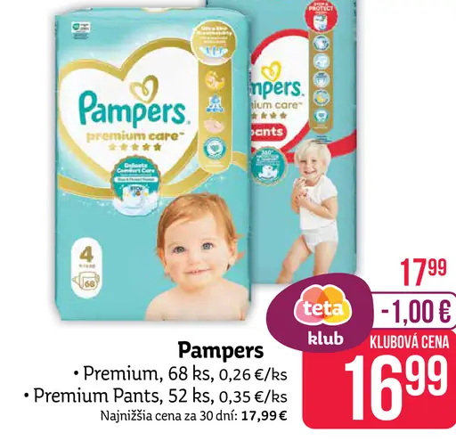 Pampers Premium alebo Premium Pants plienky