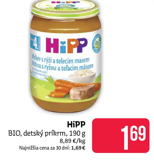 HiPP detský príkrm zelenina a ryža s teľacím mäsom