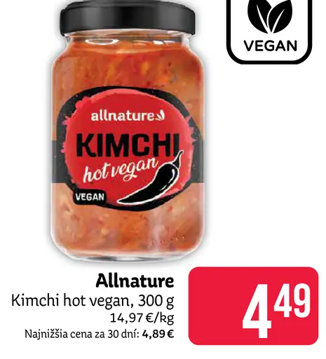 Allnature Kimchi hot vegan