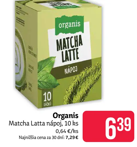 Organis Matcha Latte nápoj