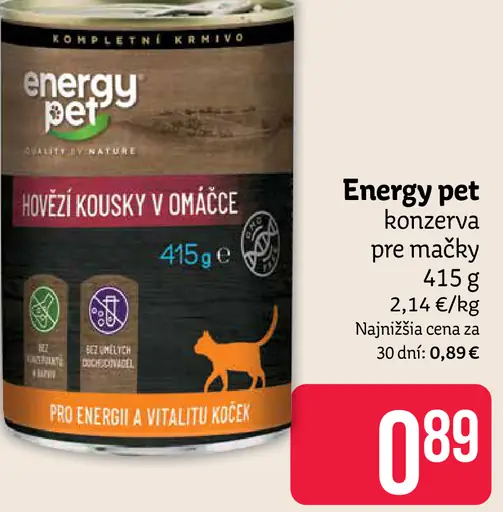 Energy Pet hovädzia konzerva pre mačky