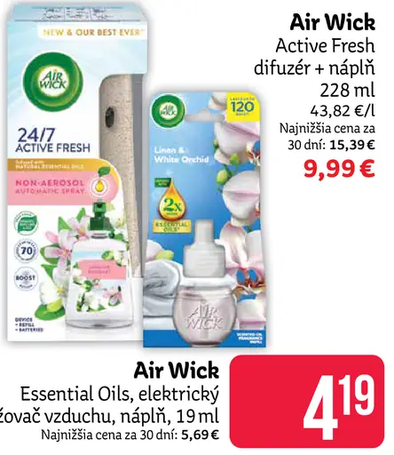 Air Wick Active Fresh difuzér + náplň