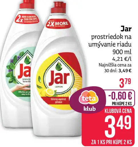 Jar prostriedok na umývanie riadu