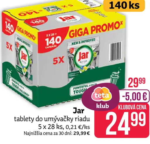 Jar Tablety do umývačky