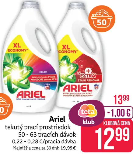 Ariel tekutý prací prostriedok