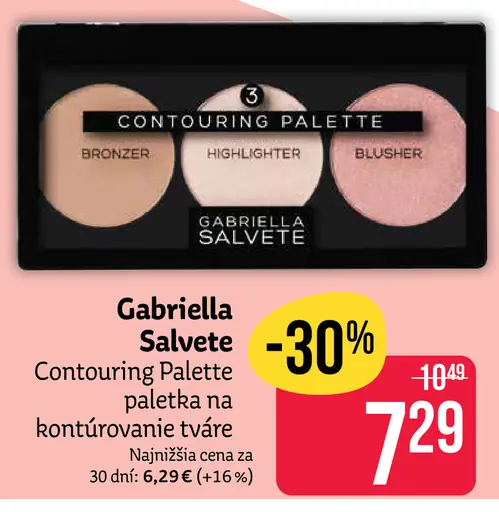 Gabriella Salvete Contouring Palette paletka na kontúrovanie tváre