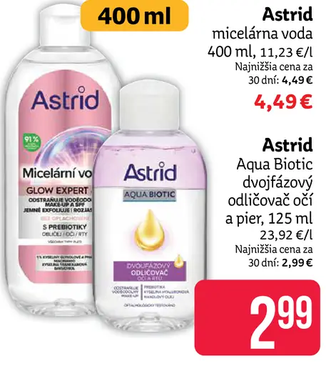 Astrid Aqua Biotic dvojfázový odličovač očí a pier