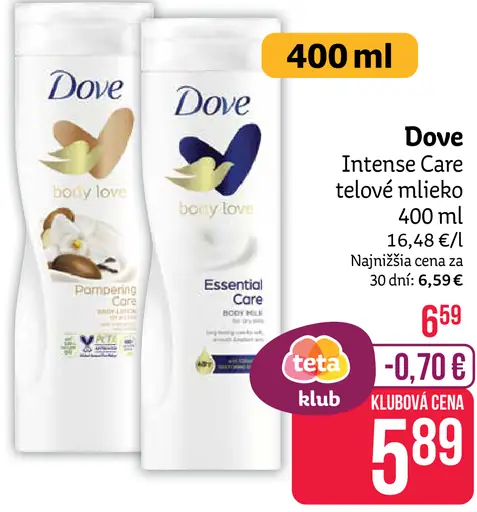 Dove Intense Care telové mlieko