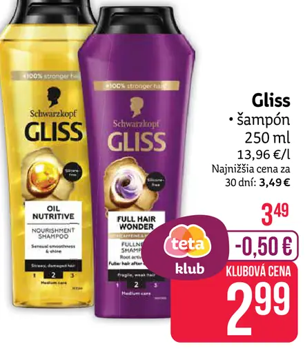Gliss Nutri-Balance Repair šampón na vlasy