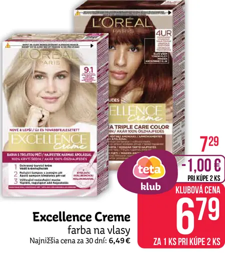 L'Oréal Paris Excellence Creme farba na vlasy