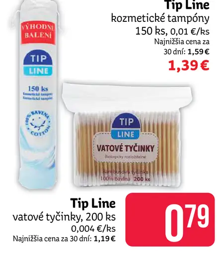 Tip Line kozmetické tampóny