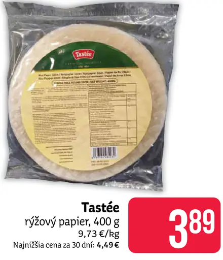 Tasteé ryžový papier