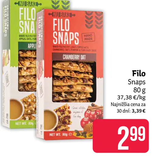 Filo Snaps chrumkavé snacky