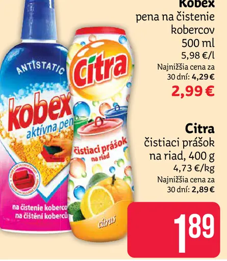 Kobex Aktívna pena na čistenie kobercov