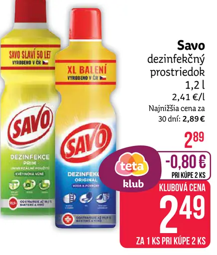 Savo dezinfekčný prostriedok