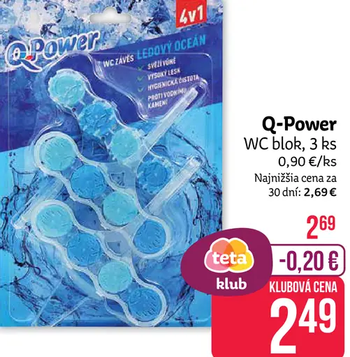 Q-Power WC blok 3 v 1