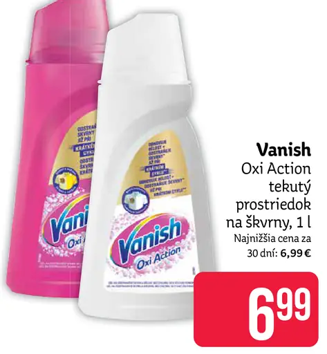 Vanish Oxi Action, tekutý prostriedok na škvrny