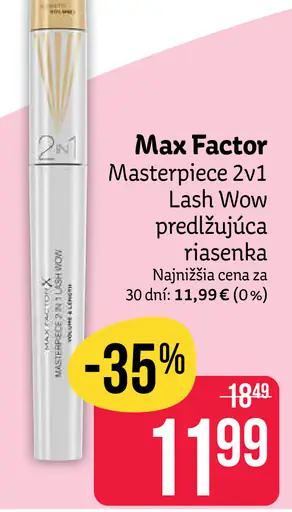 Max Factor Masterpiece 2v1 Lash Wow predlžujúca a objemová riasenka