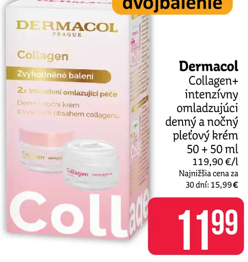 Dermacol Collagen+ omladzujúci denný a nočný pleťový krém