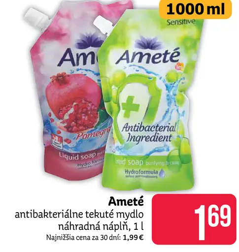 Ameté antibakteriálne tekuté mydlo