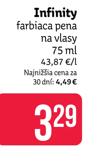 Infinity farbiaca pena na vlasy