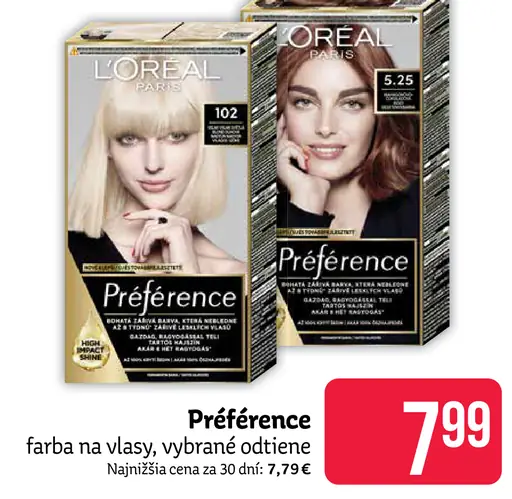 L'Oreal Préférence farba na vlasy