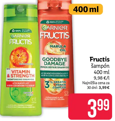 Fructis šampón Vitamin & Strength / Goodbye Damage